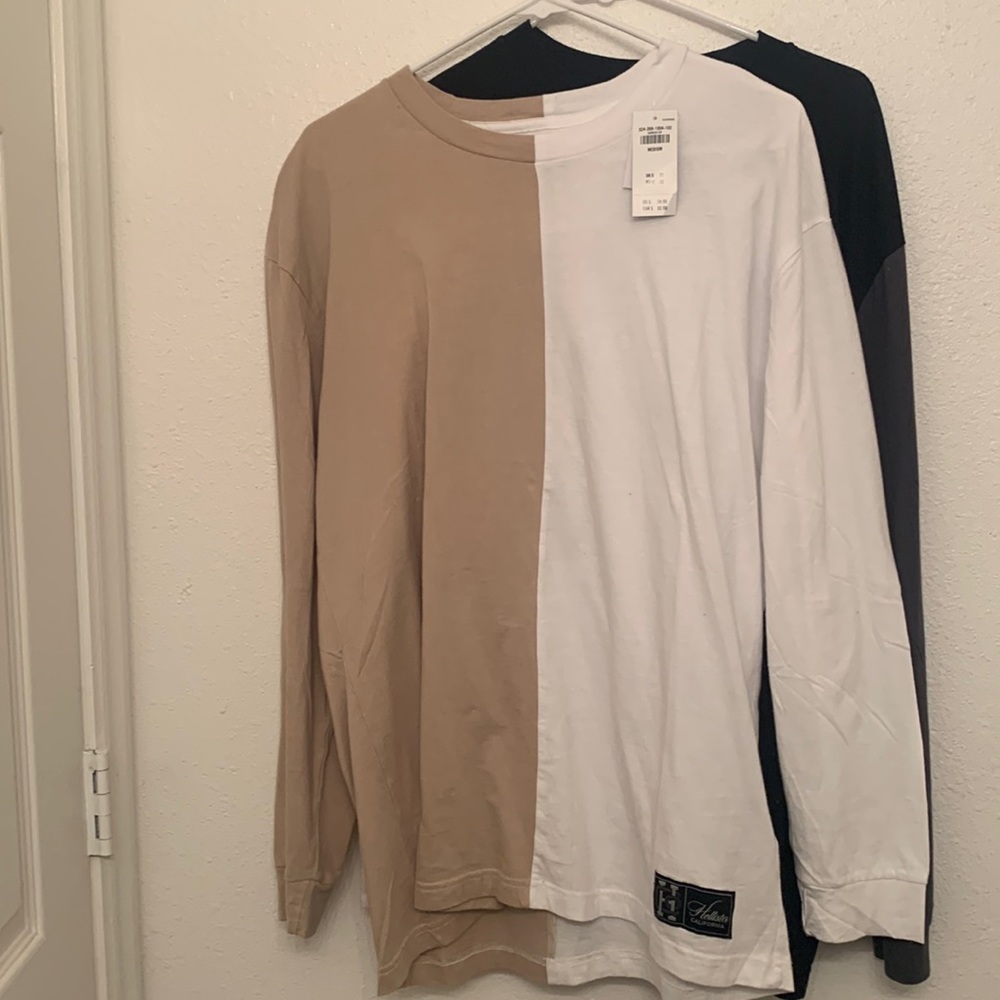 Two Hollister long sleeve shirts